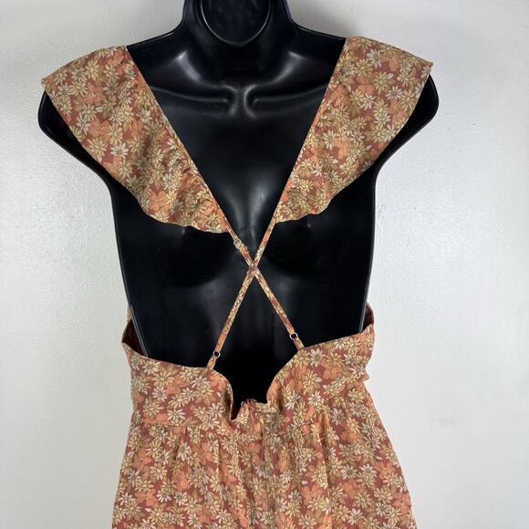 Madewell‎ Georgette Ruffle Sleeve Tiered Midi Dress Daisy Meadow Size 8 Floral - Picture 8 of 16